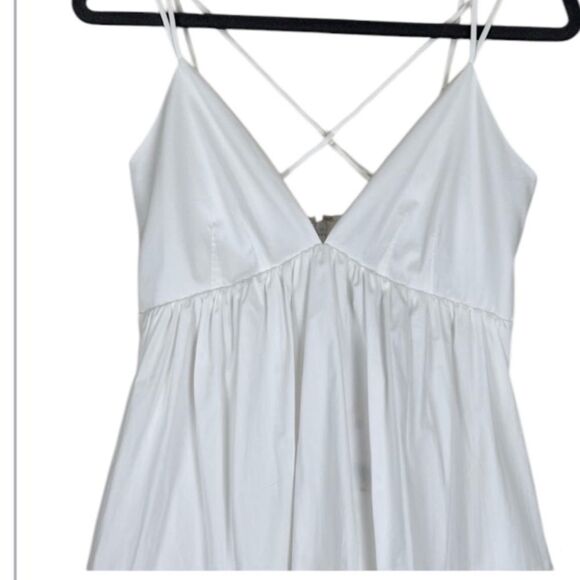 CINQ À SEPT Effie Bubble Hem Minidress In White - Picture 7 of 14